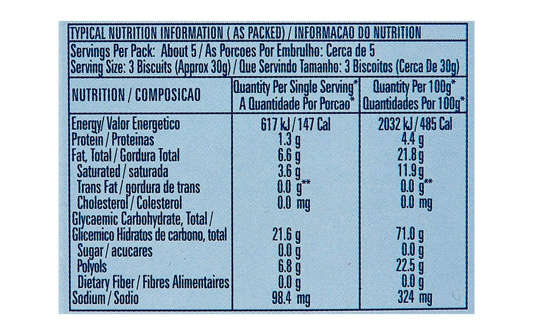 Tiffany Sugarfree Orange Flavoured Cream Biscuits   Box  162 grams